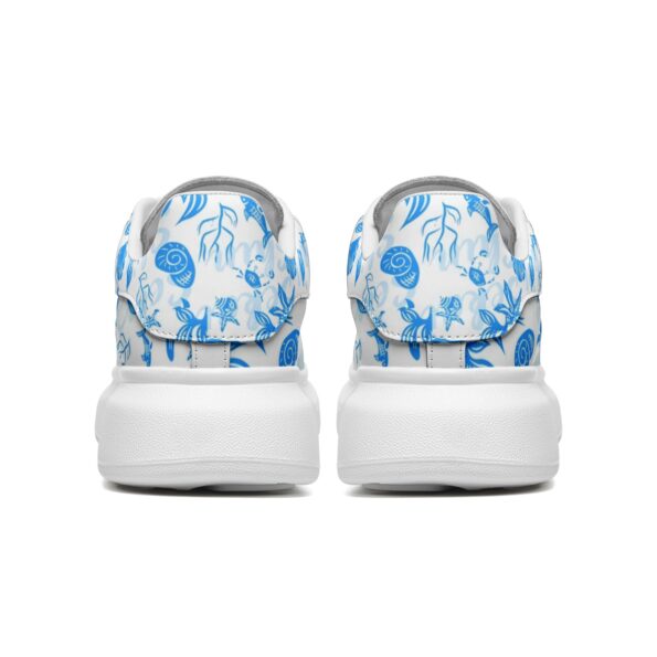 Unisex Non Slip Lace Up Faux Leather Sneakers - Image 6