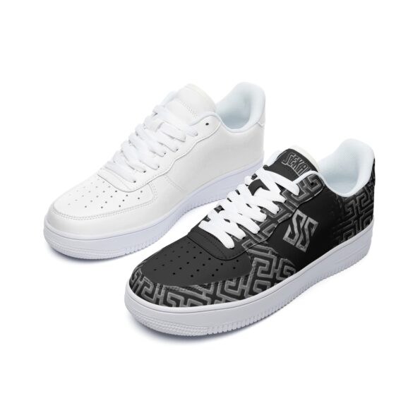 Unisex Low Top Leather Sneakers - Image 4
