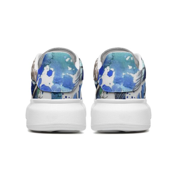 Unisex Non Slip Lace Up Faux Leather Sneakers - Image 6