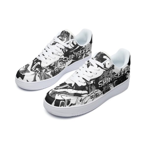 Unisex Low Top Leather Sneakers - Image 4