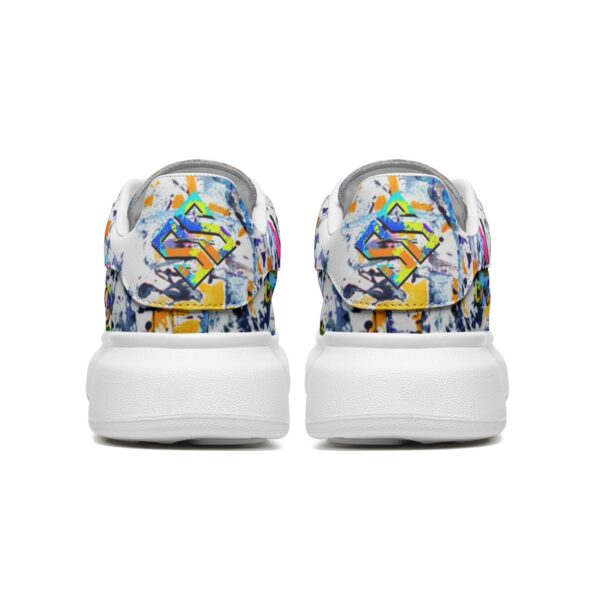 Unisex Non Slip Lace Up Faux Leather Sneakers - Image 6