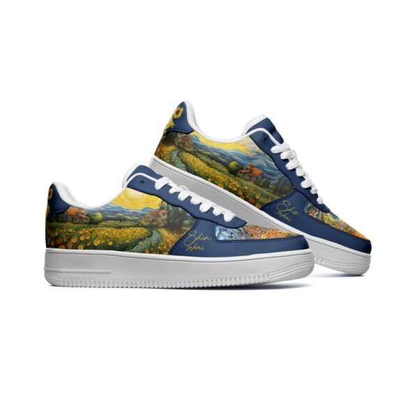 Unisex Low Top Leather Sneakers - Image 2
