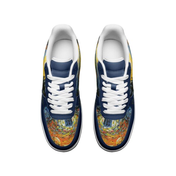 Unisex Low Top Leather Sneakers - Image 3