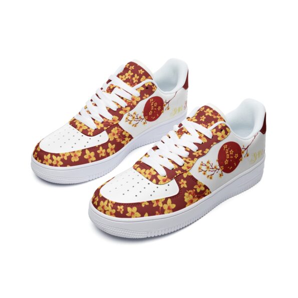 Unisex Low Top Leather Sneakers - Image 4