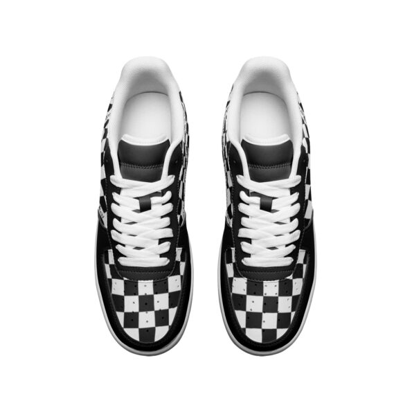 Unisex Low Top Leather Sneakers - Image 3