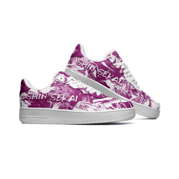 Unisex Low Top Leather Sneakers - Image 2