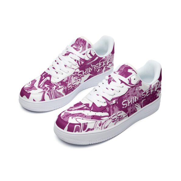 Unisex Low Top Leather Sneakers - Image 4