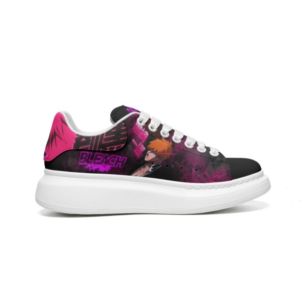 Unisex Non Slip Lace Up Faux Leather Sneakers - Image 2