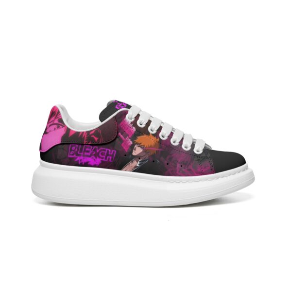 Unisex Non Slip Lace Up Faux Leather Sneakers - Image 3