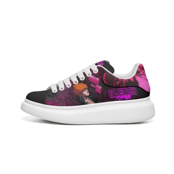 Unisex Non Slip Lace Up Faux Leather Sneakers - Image 4