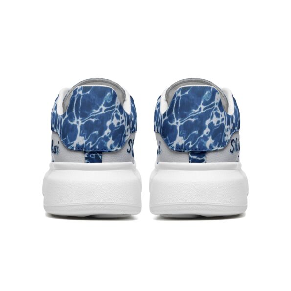 Unisex Non Slip Lace Up Faux Leather Sneakers - Image 6