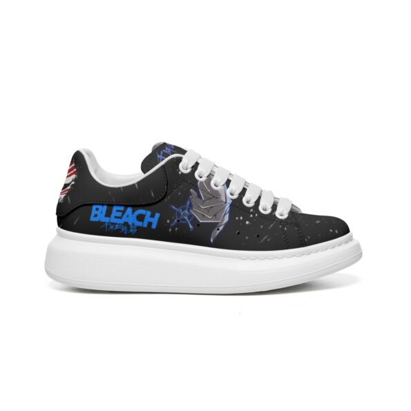 Unisex Non Slip Lace Up Faux Leather Sneakers - Image 3
