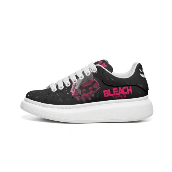 Unisex Non Slip Lace Up Faux Leather Sneakers - Image 4