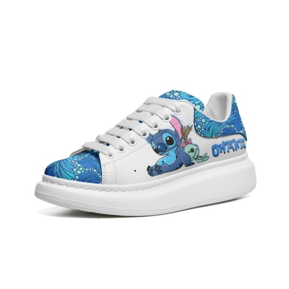 Unisex Non Slip Lace Up Faux Leather Sneakers