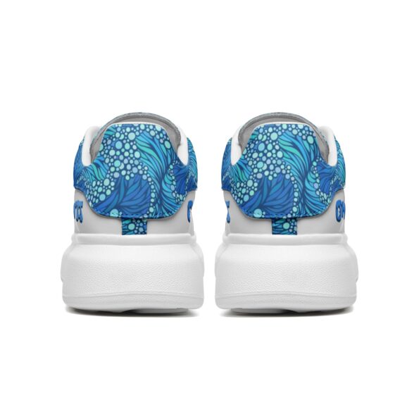 Unisex Non Slip Lace Up Faux Leather Sneakers - Image 6