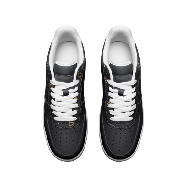 Unisex Low Top Leather Sneakers - Image 3