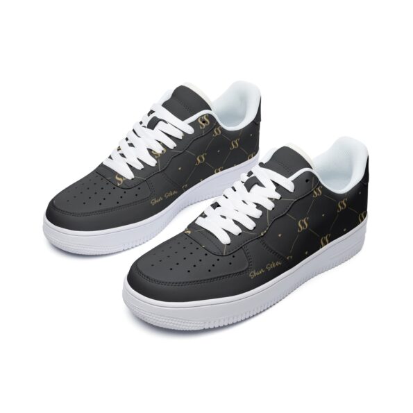 Unisex Low Top Leather Sneakers - Image 4