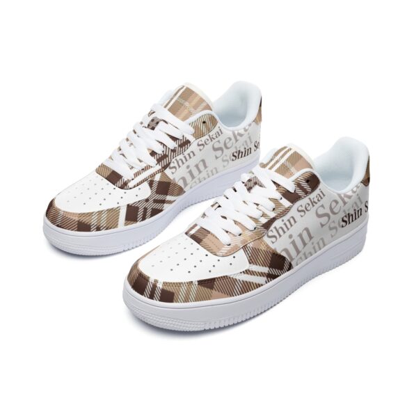 Unisex Low Top Leather Sneakers - Image 4