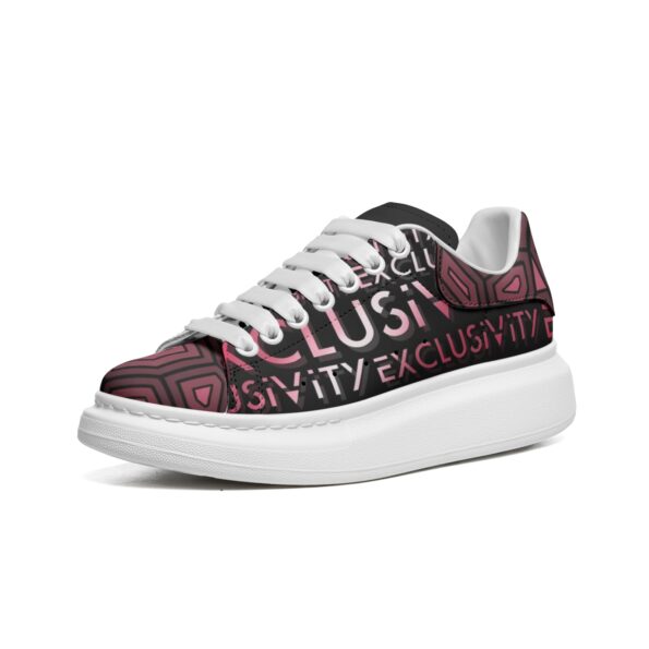 Unisex Non Slip Lace Up Faux Leather Sneakers