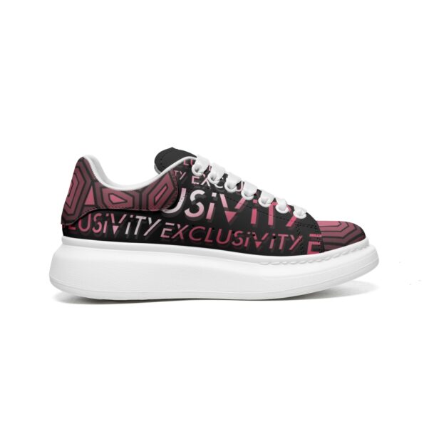 Unisex Non Slip Lace Up Faux Leather Sneakers - Image 2