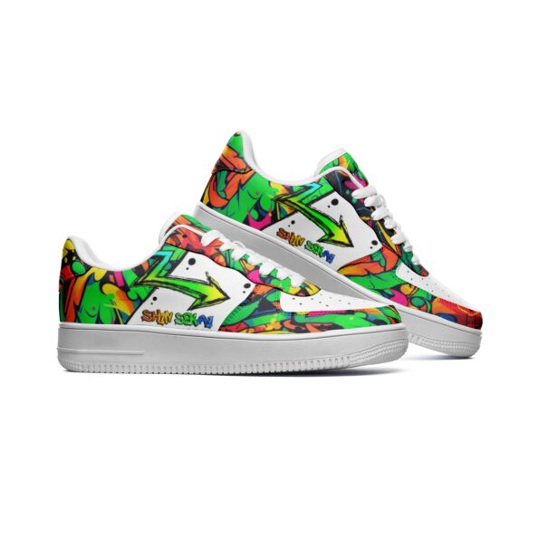 Unisex Low Top Leather Sneakers - Image 2