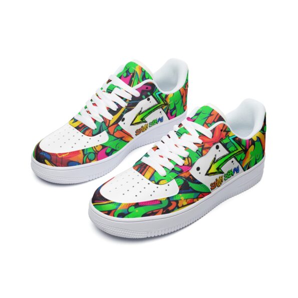 Unisex Low Top Leather Sneakers - Image 4