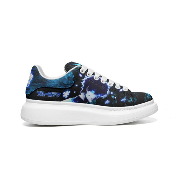 Unisex Non Slip Lace Up Faux Leather Sneakers - Image 2