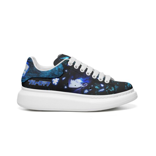 Unisex Non Slip Lace Up Faux Leather Sneakers - Image 3
