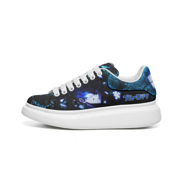 Unisex Non Slip Lace Up Faux Leather Sneakers - Image 4