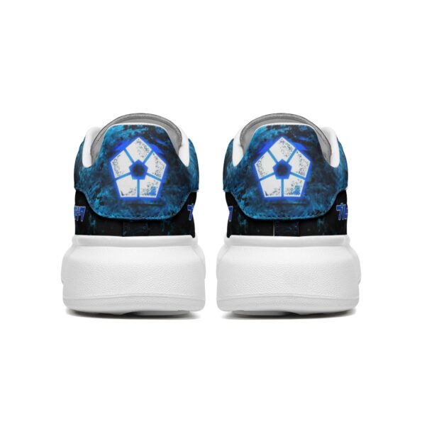 Unisex Non Slip Lace Up Faux Leather Sneakers - Image 6