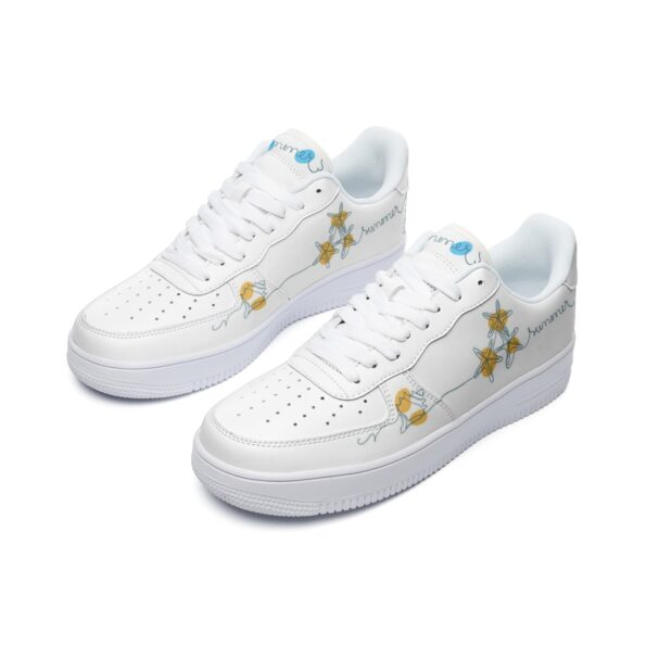 Unisex Low Top Leather Sneakers - Image 4