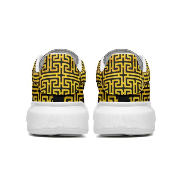 Unisex Non Slip Lace Up Faux Leather Sneakers - Image 6