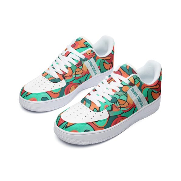 Unisex Low Top Leather Sneakers - Image 4