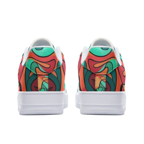 Unisex Low Top Leather Sneakers - Image 5