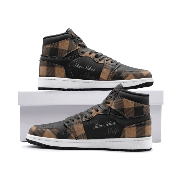 Classic Black & Brown High Sneakers