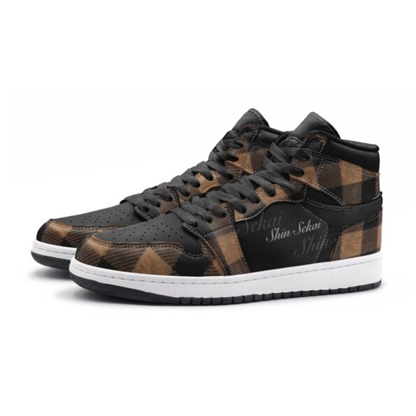 Classic Black & Brown High Sneakers - Image 3