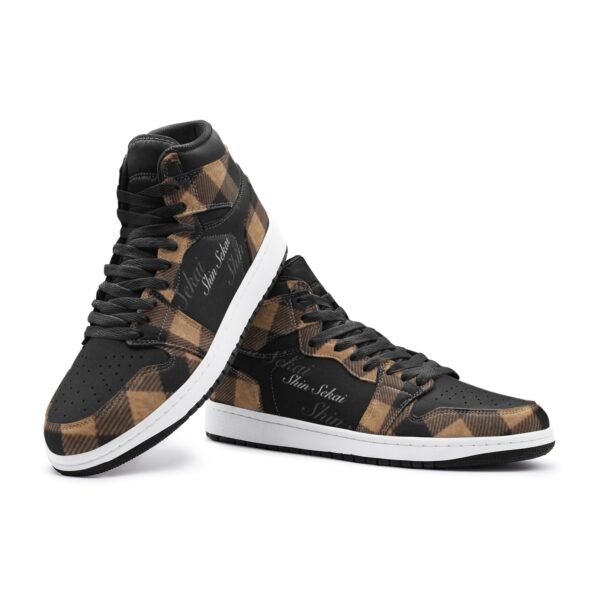 Classic Black & Brown High Sneakers - Image 4
